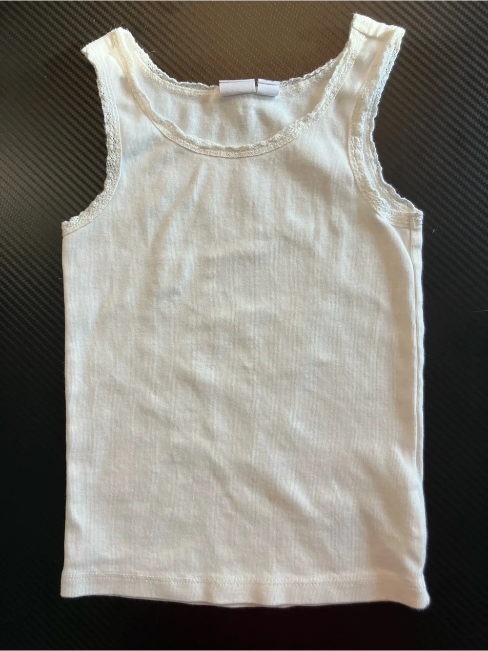 Girls' GAP White Lace-Trim Tank Top